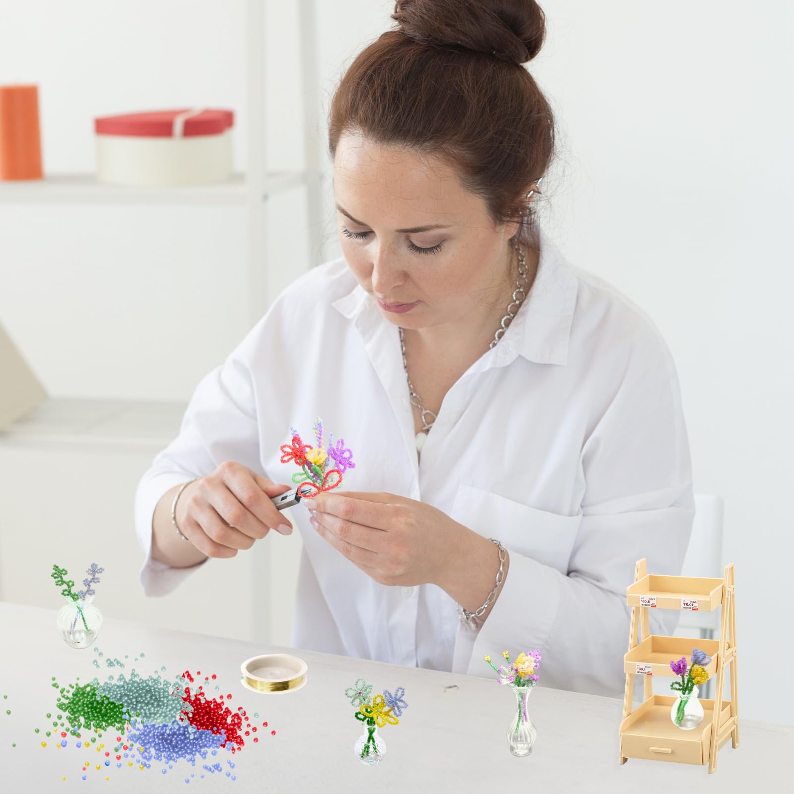 DIY Beaded Plant Kit - Beginner Floral Crafts -6 DIY Beaded Plant Kit - Beginner Floral Crafts -6