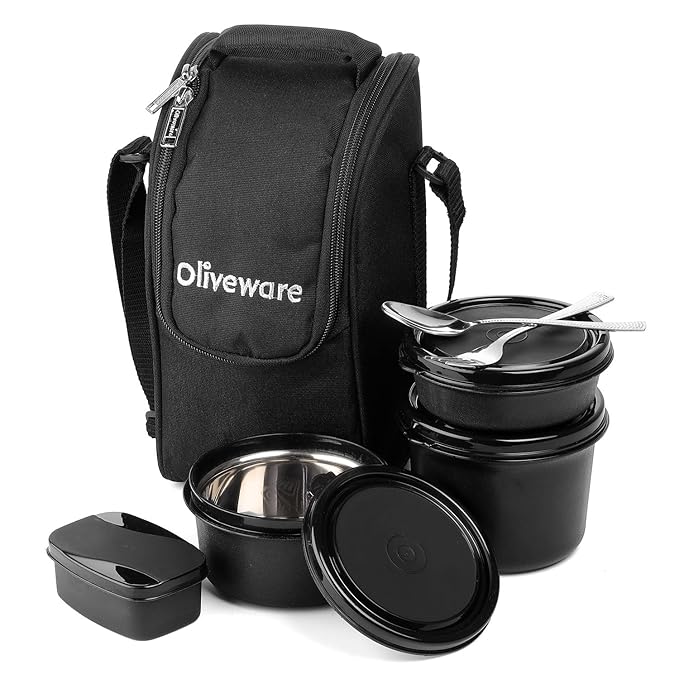 Buy SOPLOLIVEWARE Executive Pro Lunch Box, Microwave Safe, 3 Inner