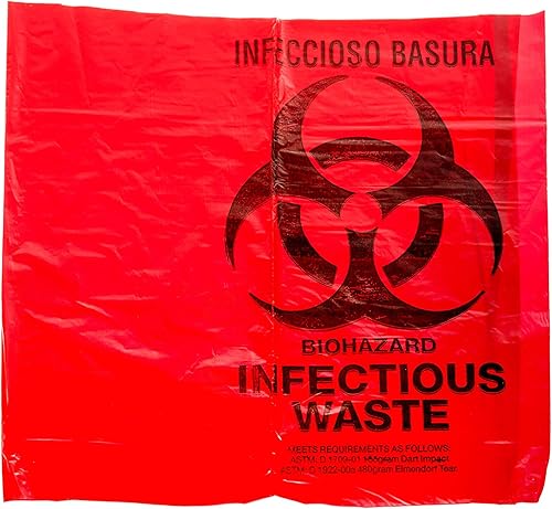 Miniatura 6 de Oakridge - Bolsas de seguridad de riesgo biológico aprobadas por la OSHA (25 galones) (50 bolsas), grado profesional