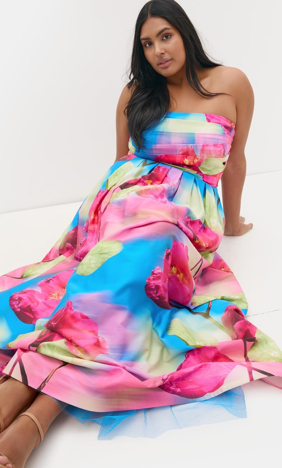City Chic Plus Size Dress - Rosalee Sleeveless Print Maxi