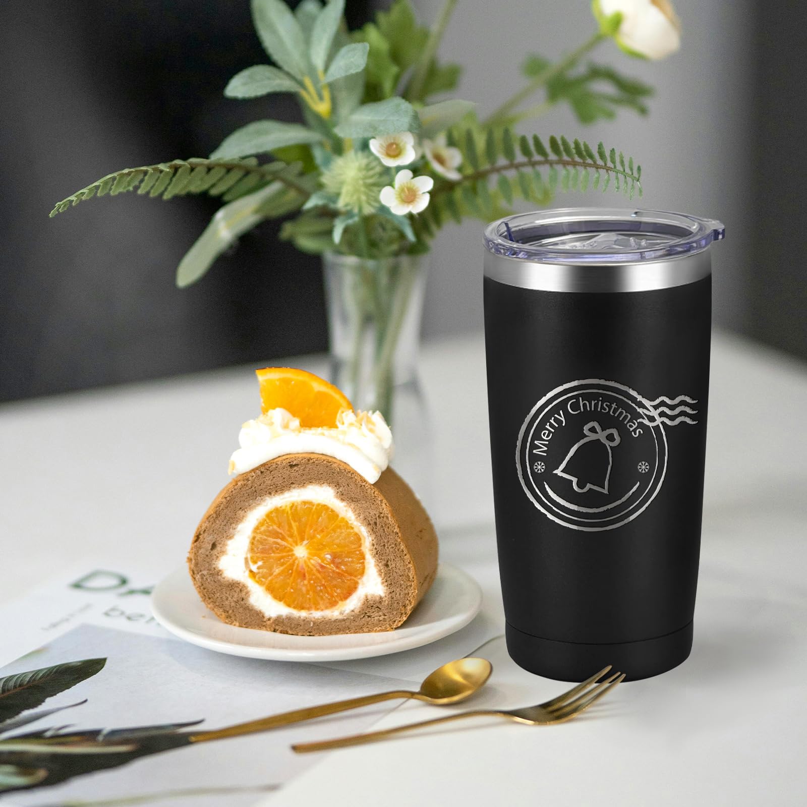 YOUKE OLA Paquete de 20 vasos de acero inoxidable a granel de 20 onzas aisladas al vacío, taza de café con recubrimiento en polvo, regalo para grabado láser, varios colores