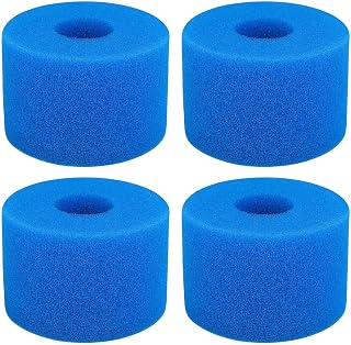 Moskado Foam Swimming Pool Filter, Reusable Washable Foam Hot Tub Filter Cartridge Sponge for Intex, Swimming Pool Filter Foam Sponge, Filter Cartridge for Pool, Hot Tub (Small, 4PCS)