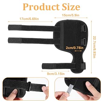 COMNICO Pinky Finger Splint Broken Pinky Finger Brace Triggers Fingers Splints for Little Brace Wrist Support for Pain Relief Boxer Fracture Broken Fits for Left & Right Hands (S)