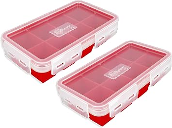 IceTopper XL Ice Cube Tray with Attached Lids - Easy Release Ice Cube Molds, 8 Large Cubes per Tray, Stackable, Microwave & Dishwasher Safe, 100% Food Grade Silicone, BPA Free & Recyclable 2 Pack