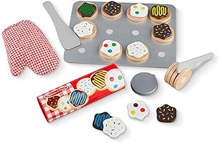 Melissa & Doug, set para cortar y hornear galletas., Anaranjado