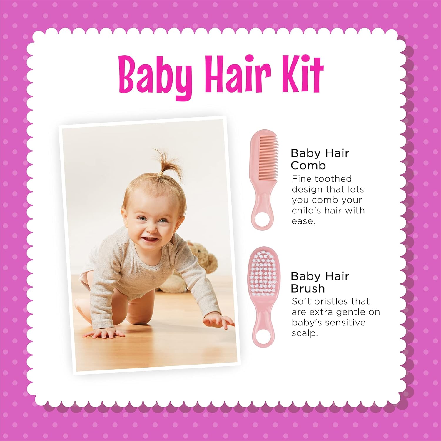 Baby Grooming Health Kit by KAILEXBABY, 10 pcs Portable Nursery Manicure Care Set,Safe Nail Clippers, File, Brush, Comb, Necessities for Newborn Infant Toddler Girl : Baby