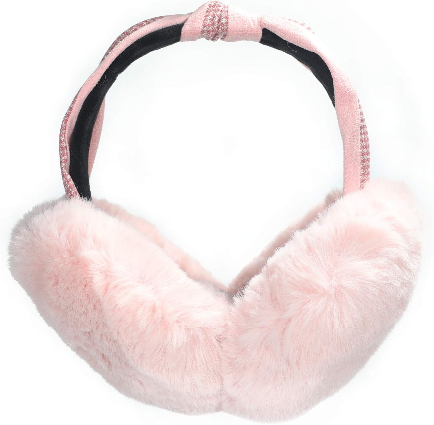 ZLYC Womens Winter Outdoor Faux Fur Cold Weather EarMuffs Foldable Big Ear Warmers (Khaki) at  Women’s Clothing store