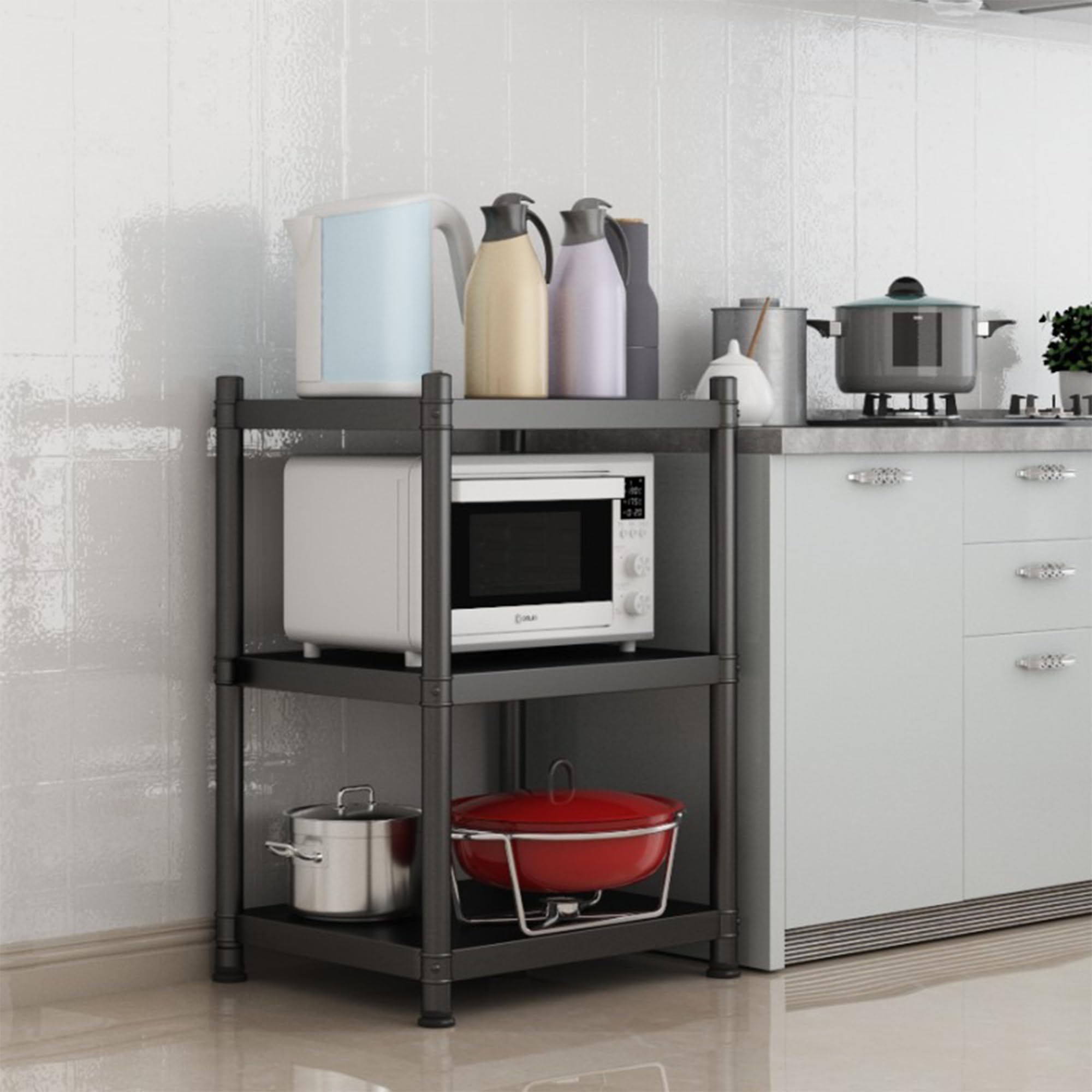 Étagère de cuisine et garage autoportante pour organiser vos robots de cuisson