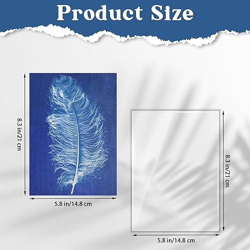 Miniatura 4 de Juego de 50 piezas de papel de arte solar, papel cianotipo, papel de impresión solar A5 con 2 herramientas de plástico para impresión solar, kit de