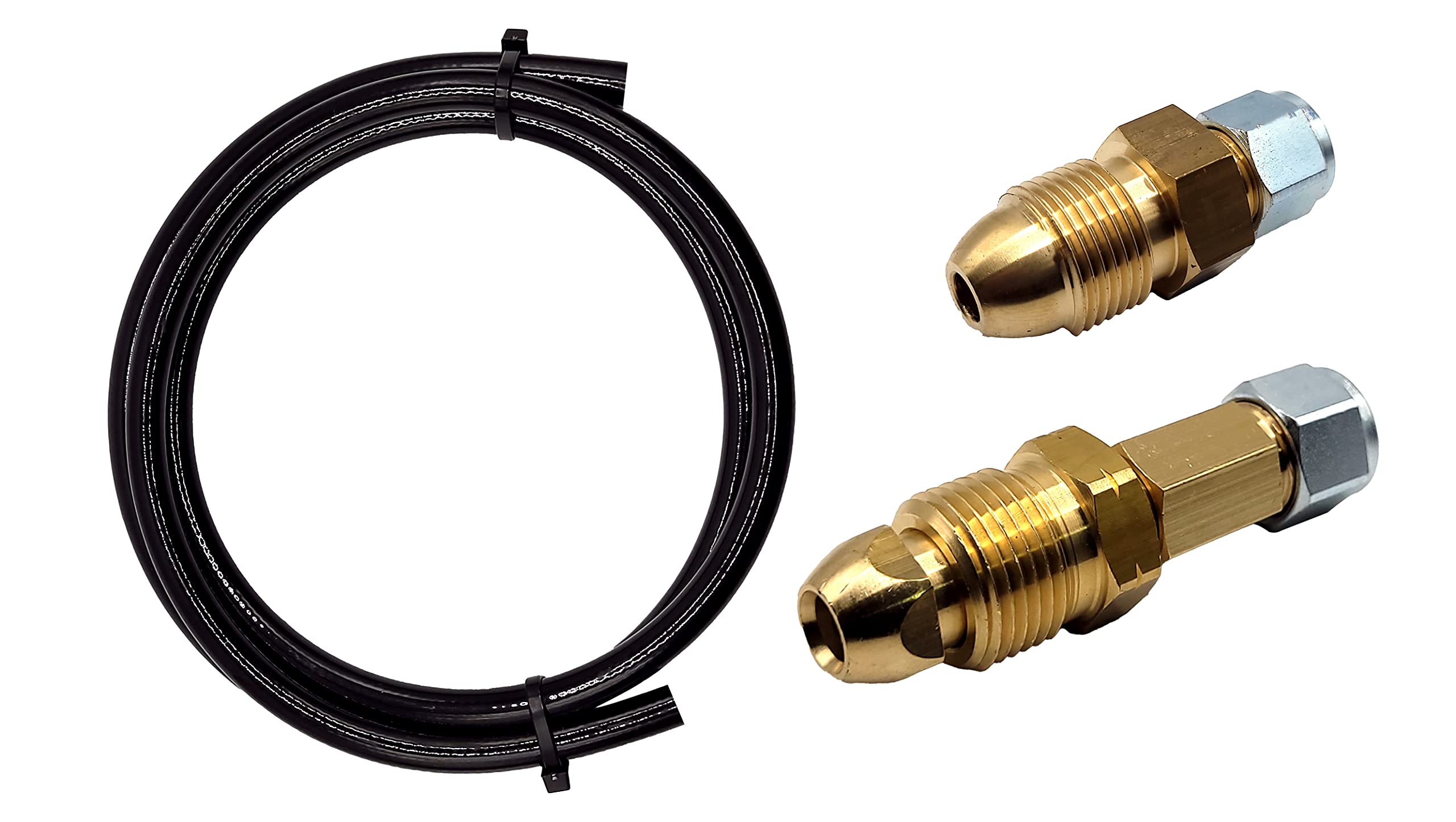Gomet LPG Dos adaptadores de botella de gas Conectores giratorios con tubo de manguera de 8 mm (3 metros)