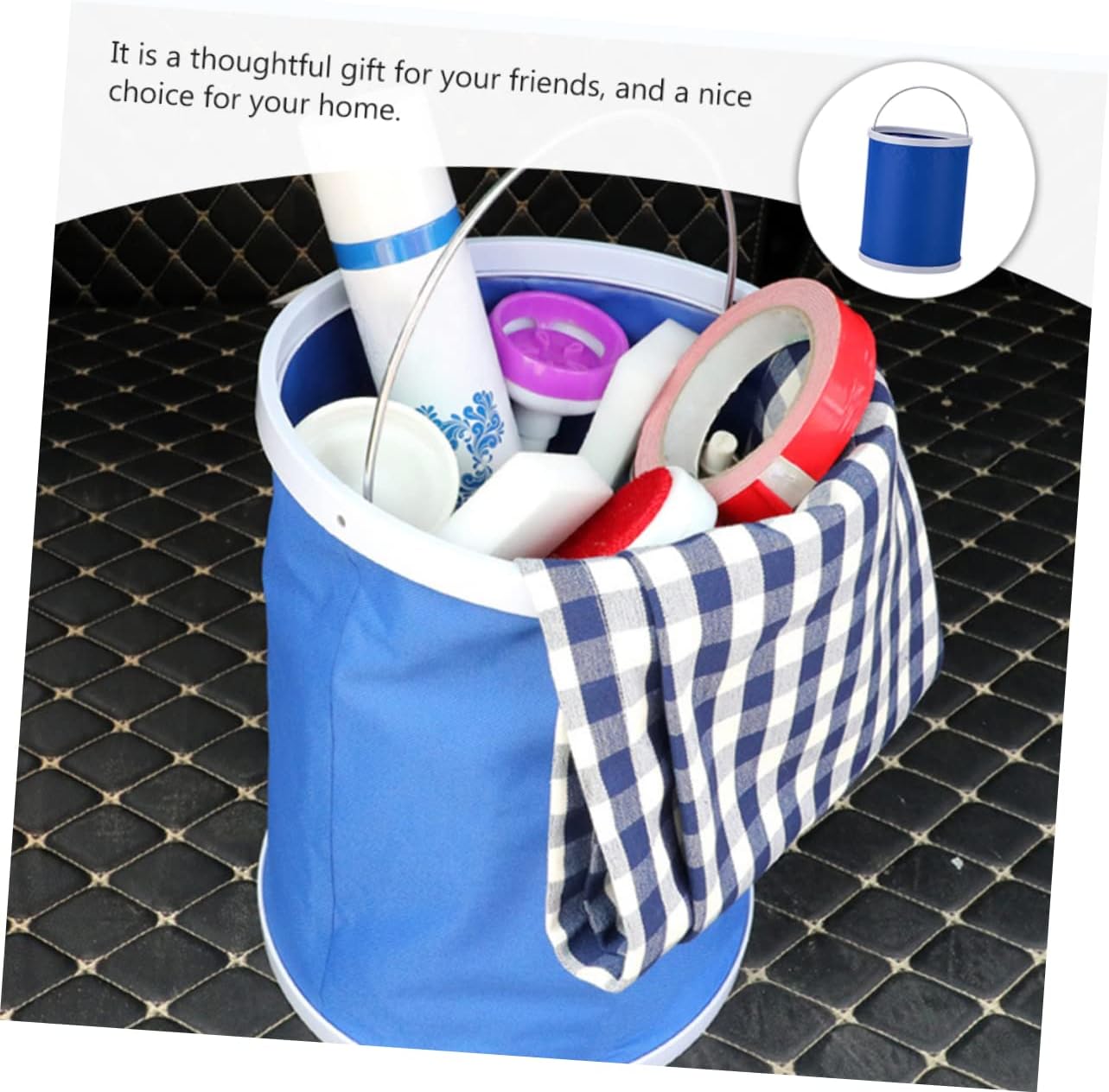 VOSAREA 20L Portable Folding Water Bucket Versatile Outdoor Container for Car Washing Fishing and Camping