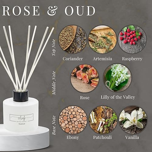 Miniatura 8 de ASALY - Juego de velas de lujo para regalo, 2 velas perfumadas y 1 difusor de caña. Juego de regalo para cumpleaños, aniversario, regalo del día de