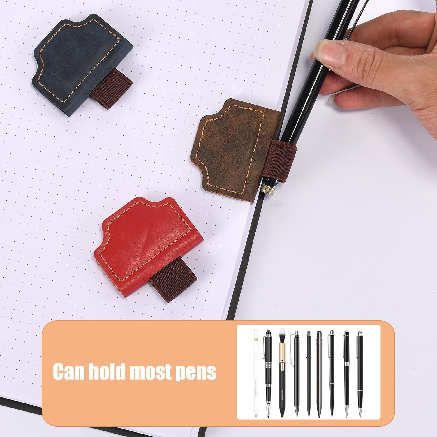 3PCS Magnetic Bookmarks with Pen Holder, Leather Pen Holder Bookmark for Readers,Best Gift for Book Lovers, Convenient Reading Accessories. - Image 5