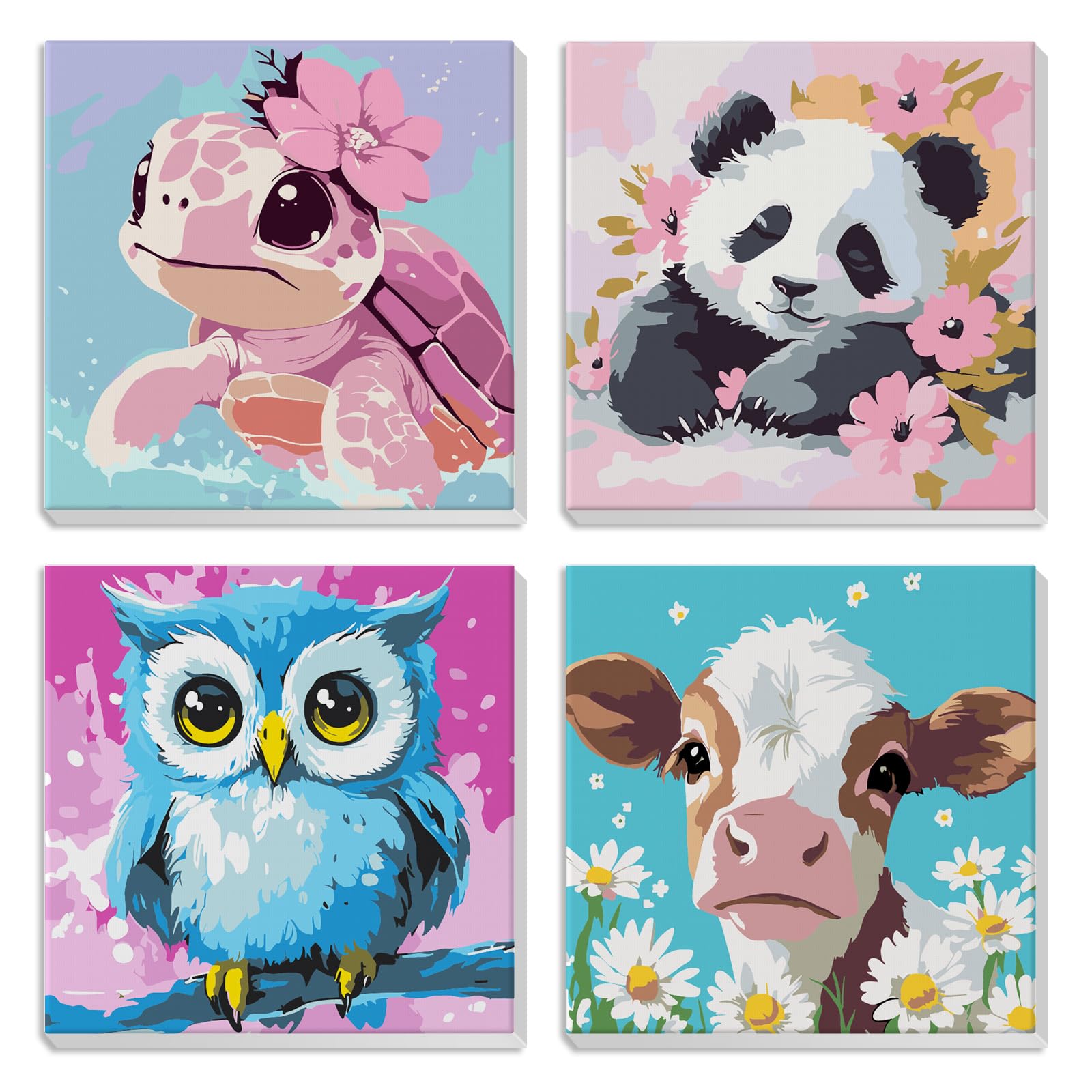MXJSUA Adorables Animaux Manchots Lot De 4 Kits De Peinture Par Numéros Avec Cadre pour Enfants et Adultes, Peintures À L'Huile Acryliques pour Enfants Débutants four Décoration Maison 20x20cm MXJSUA Adorables Animaux Manchots Lot De 4 Kits De Peinture Par Numéros Avec Cadre pour Enfants et Adultes, Peintures À L'Huile Acryliques pour Enfants Débutants four Décoration Maison 20x20cm