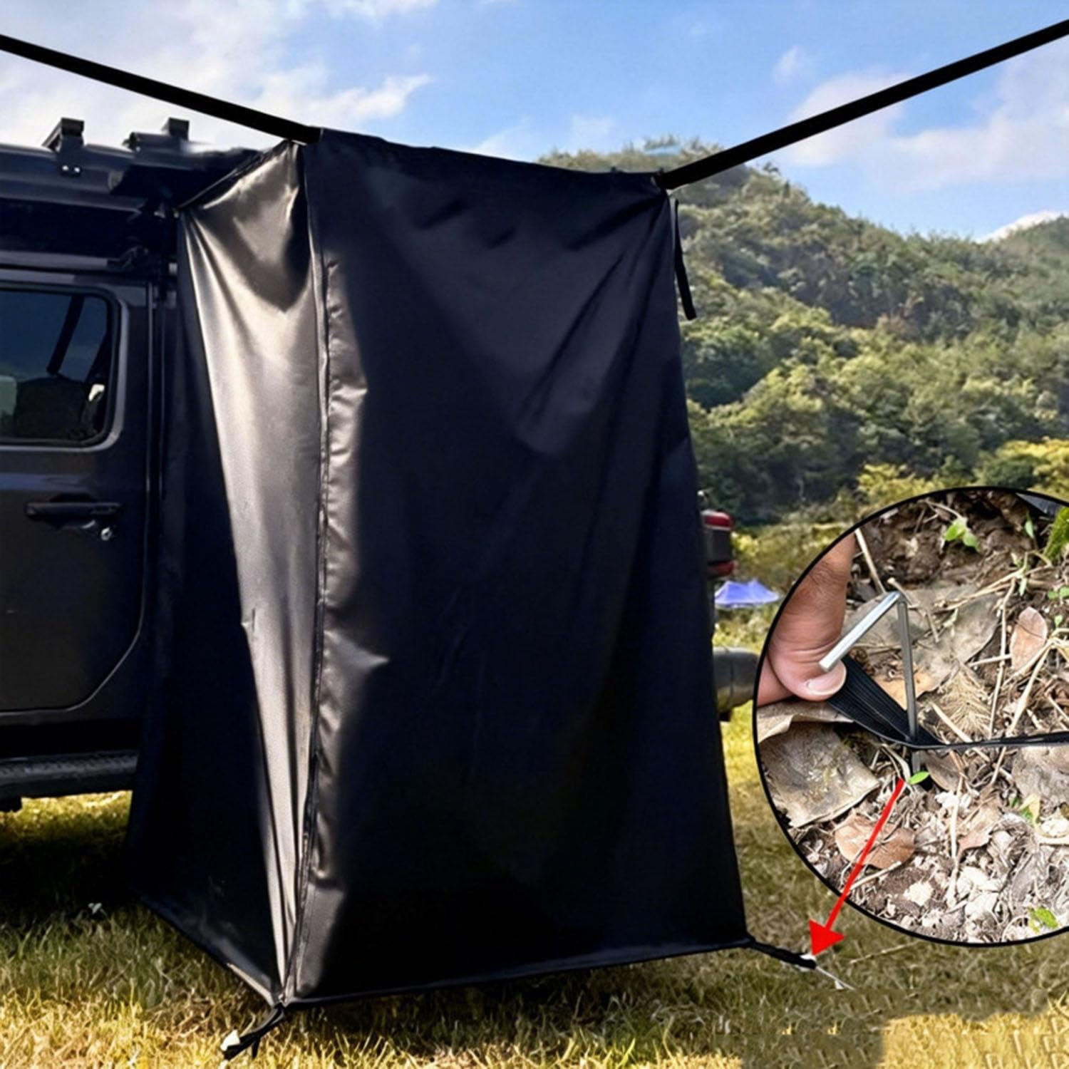 Markiza samochodowa Namiot prywatyzujący do Renault Espace 2016-2026 Wodoodporny namiot prysznicowy Ochrona przed prywatnością Camping Outdoorowy Kemping Miejsce na kemping