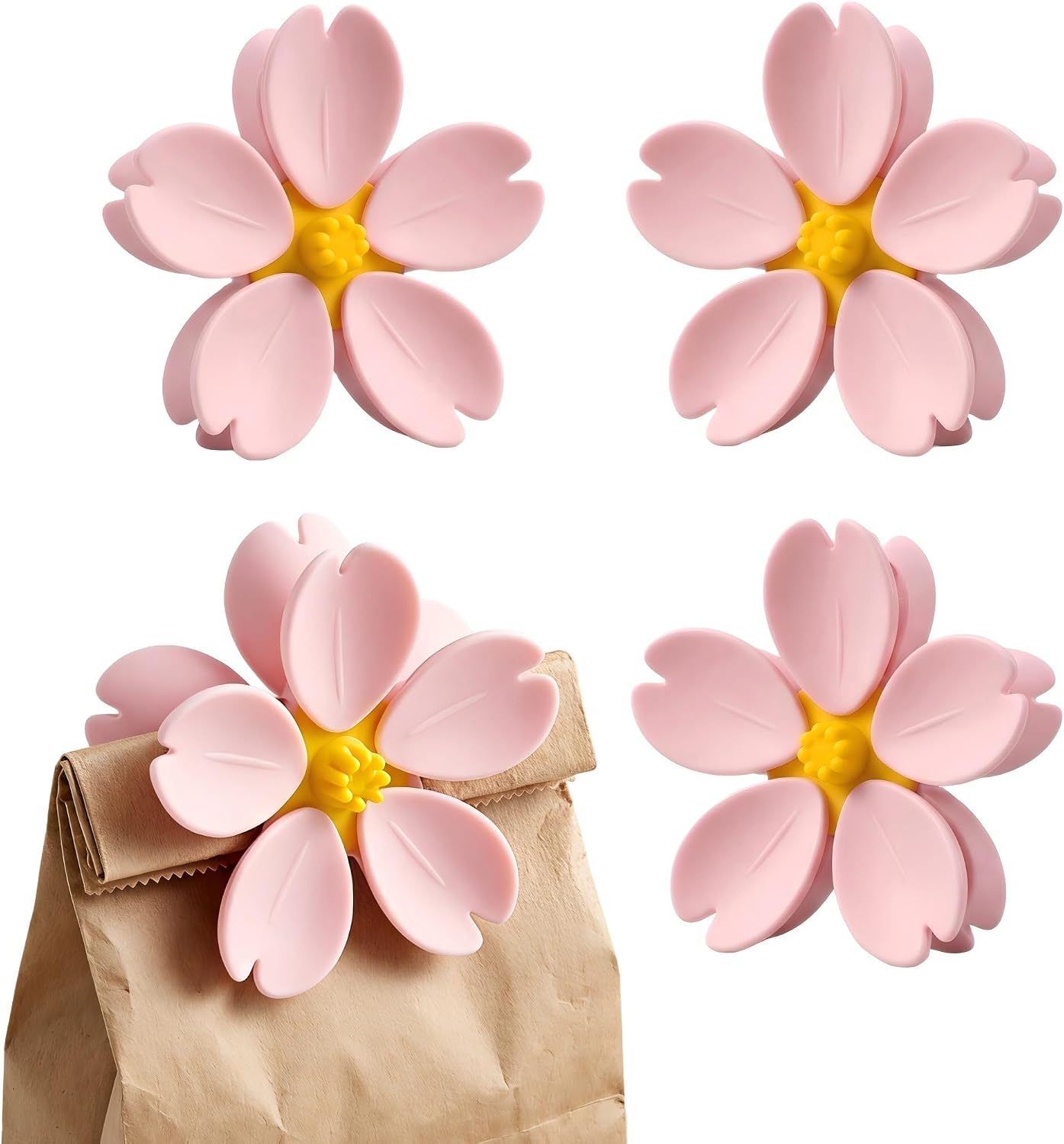 Cherry Blossom Fridge Magnet Clips 4-Pack