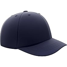 Great Call Athletics | Pro Flex Fit Umpire Hat | Baseball Softball Black or Navy Base Plate Combo NFHS Approved Ump Cap Poly Spandex Water Resistant Small-Medium, 4-Stitch Plate, Navy