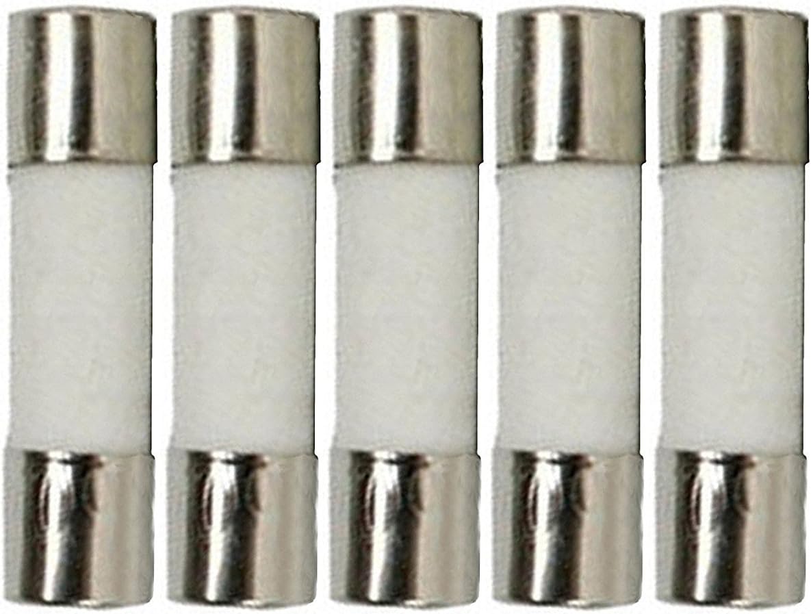 5 Qty. 5x20mm 8A Slow-Blow Ceramic Fuse T8a 250v by Divine Lighting