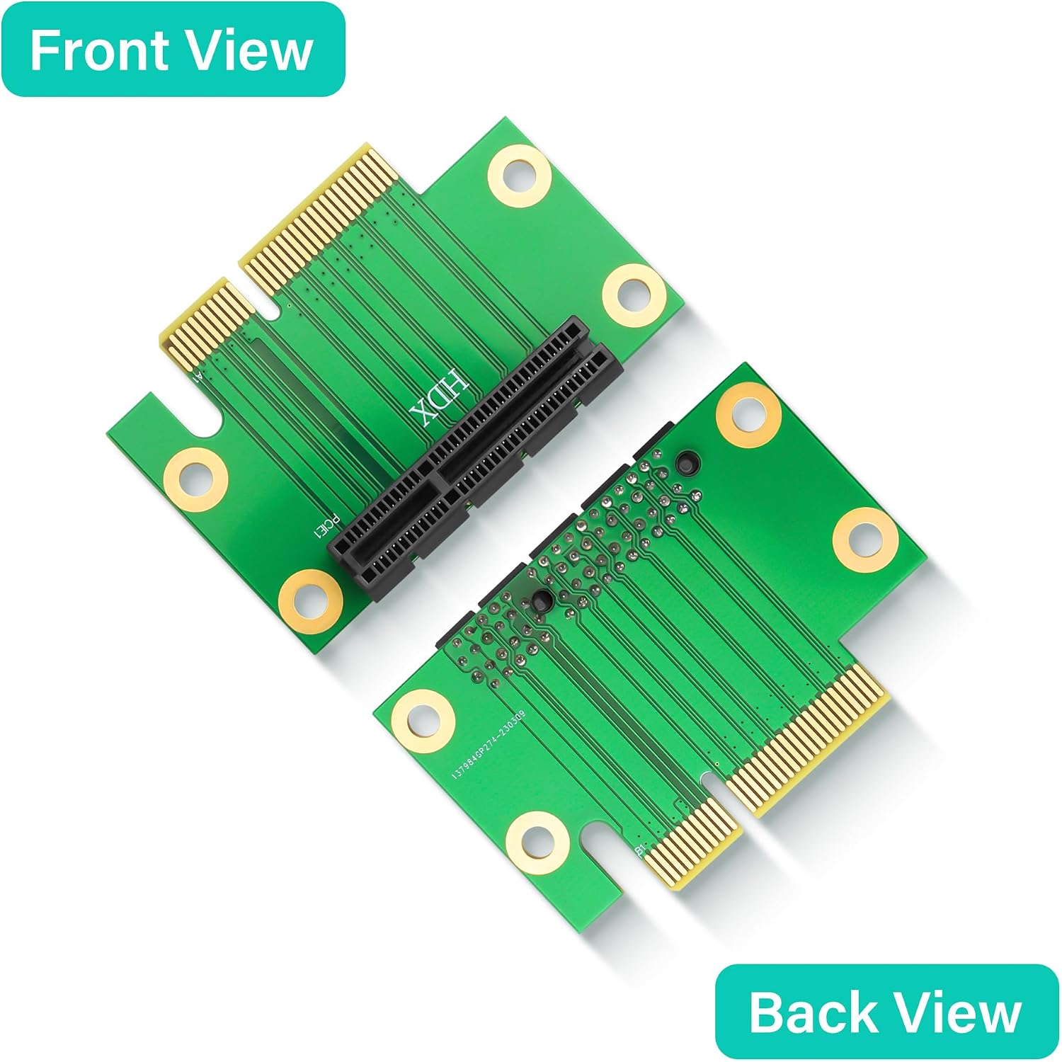 SinLoon PCI-Express 4X Riser Card 90-Degree Adapter PCIE X4 Extender Extension Card for 1U, Small Computer and Server Case (HDX)