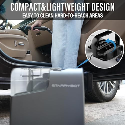 Miniatura 8 de Máquina limpiadora de alfombras portátil con tecnología de vapor y calefacción, potente succión de 18 Kpa con herramientas versátiles para mascotas,