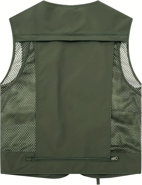 [Per pesca e outdoor] Gilet estivo da uomo con tasche multiple, adatto per pesca e attività all'aperto, traspirante - 2