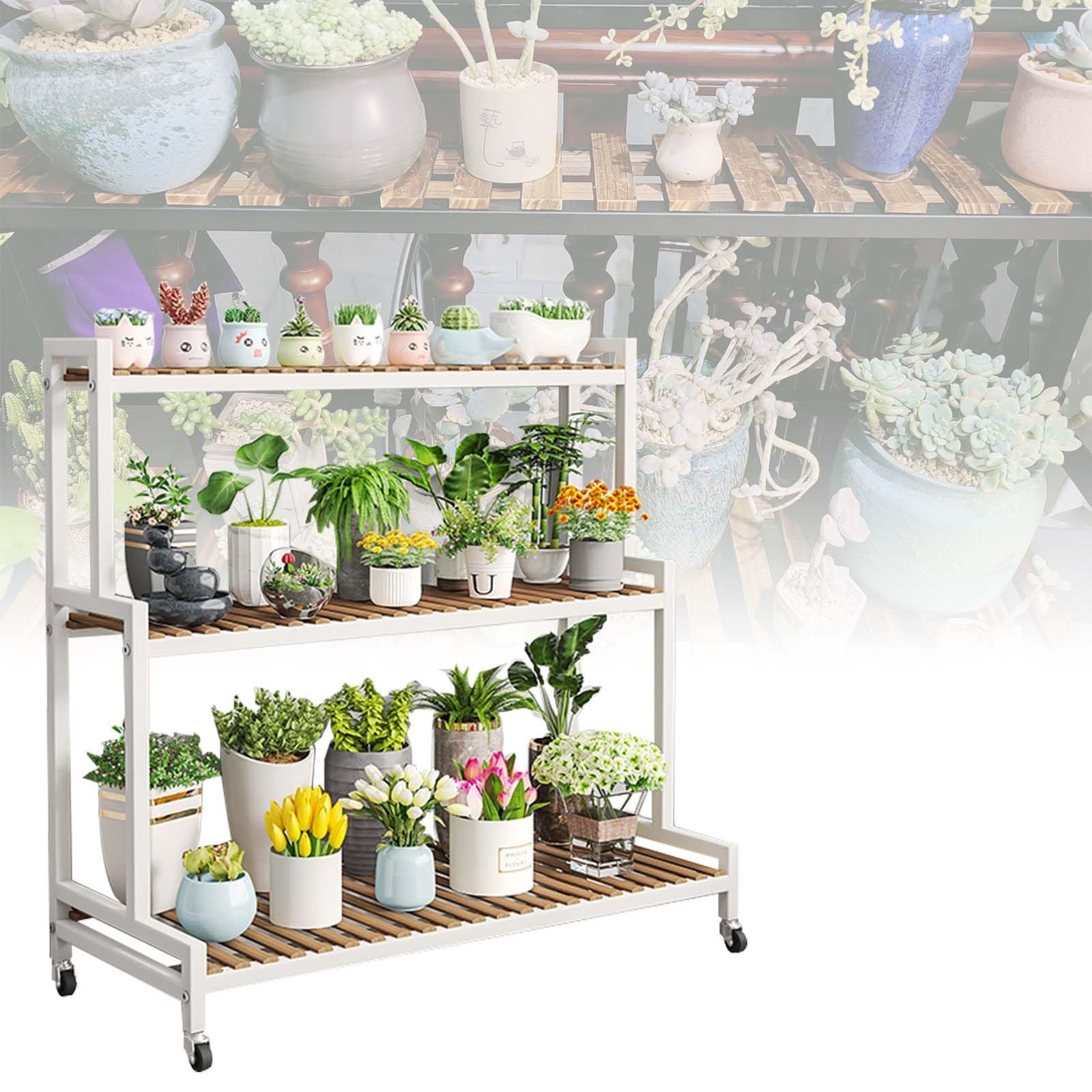 Amazon.co.jp: 観葉植物ラック フラワースタンド 2階 3階園芸ラック