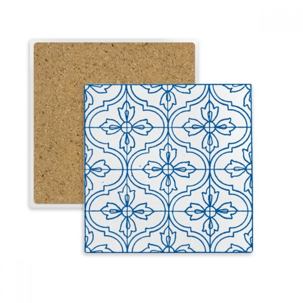 Dessous de verre Talavera bleu absorbant pour éliminer les taches d'eau