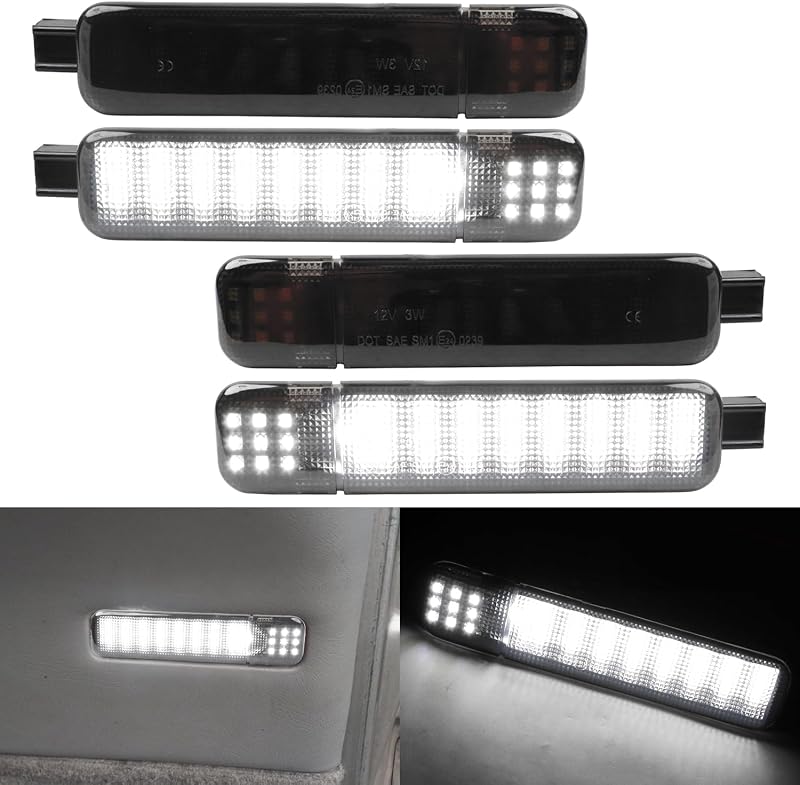 Luzes LED de cortesia para painel lateral de porta AFEISOL para Chevy Silverado, GMC Sierra e C/K