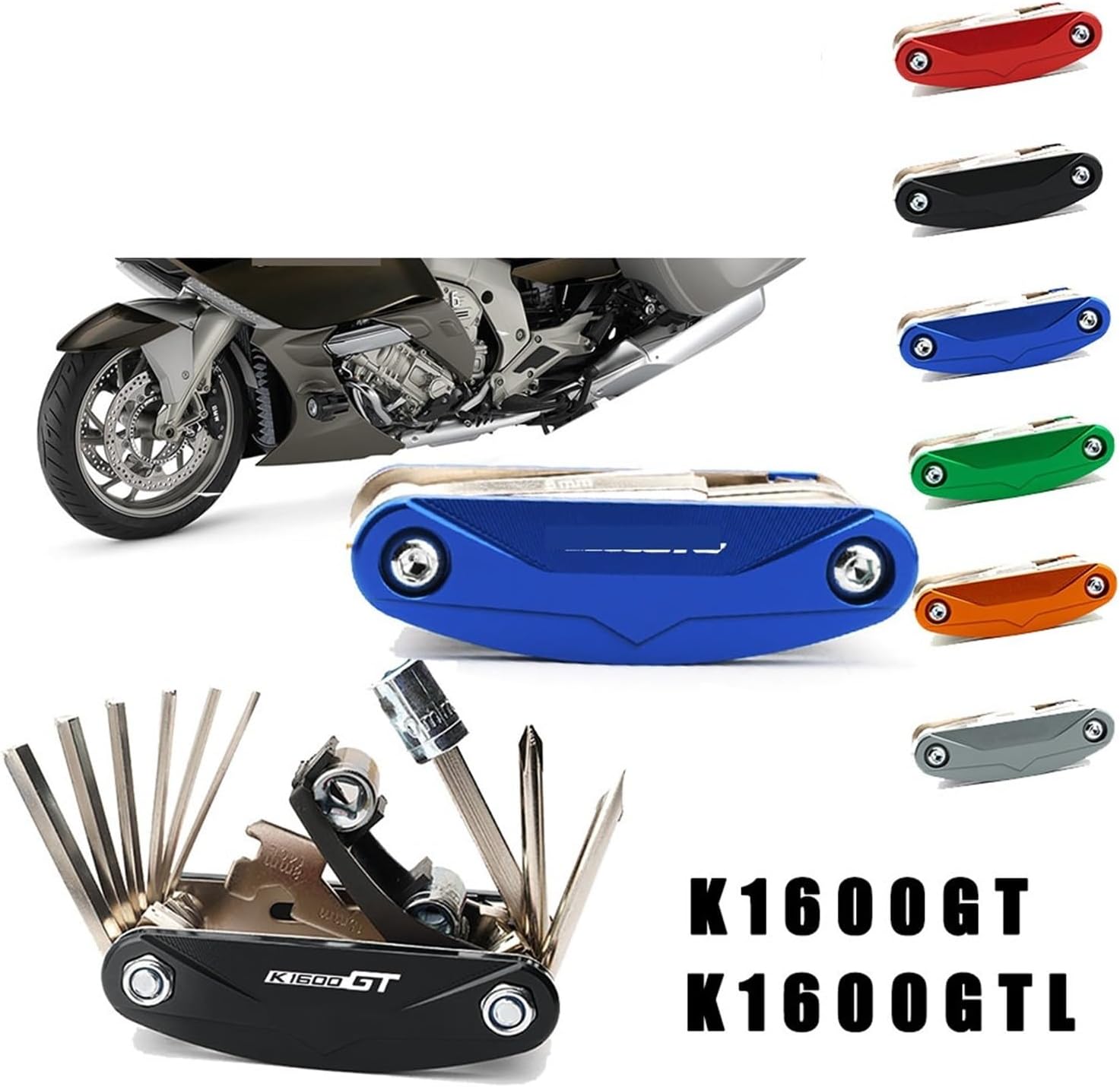 Conbination Tool Fit for BMW K1600 K1600GT K1600GTL K1600B Repair Screwdriver Set Tool Deal Multifunctional Tool(No Logo Black)