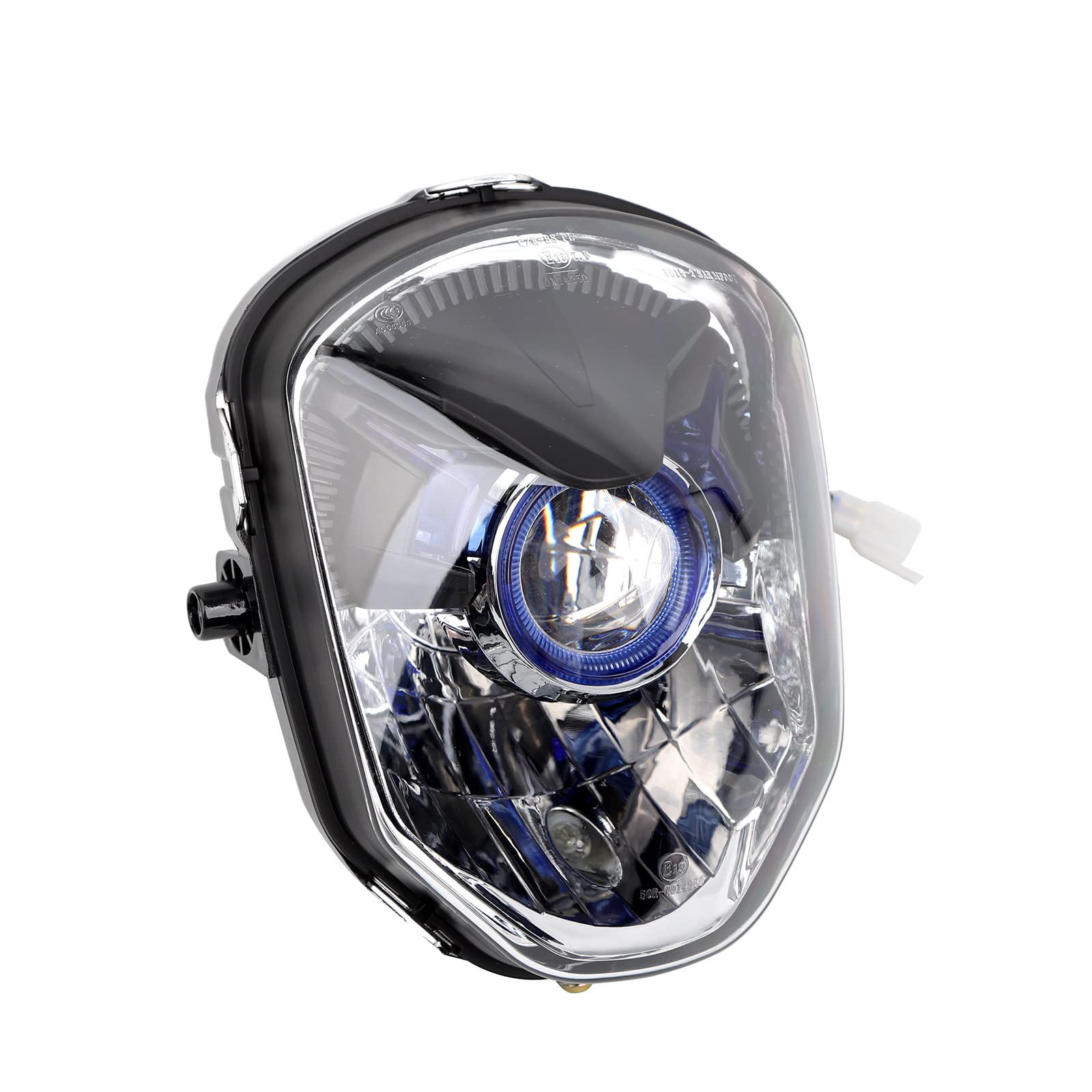 Amazon | mokuo オートバイ 12V 35W ハロゲン ヘッドライト アセンブリ
