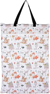 Large Hanging Wet/Dry Cloth Diaper Pail Bag for Reusable Diapers or Laundry