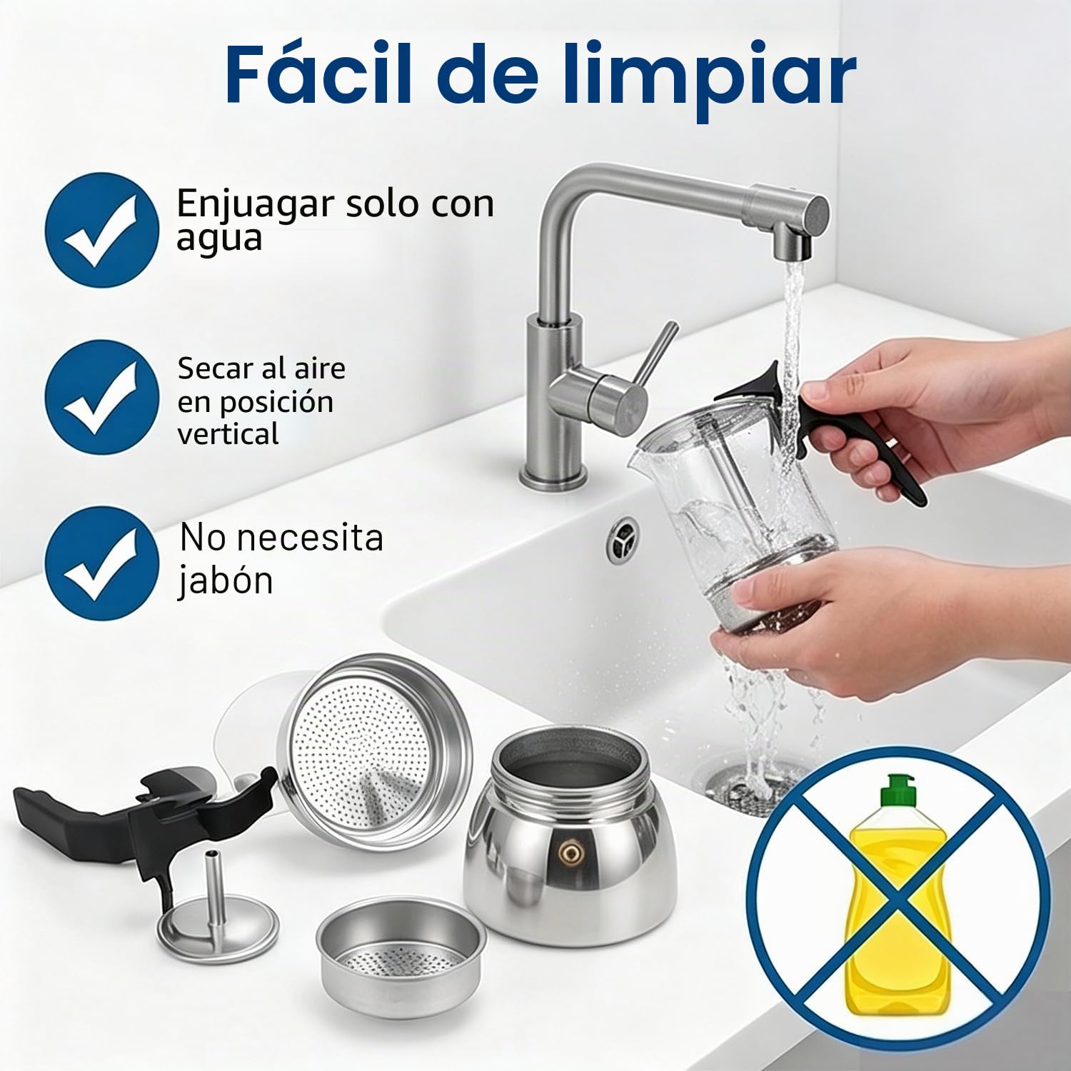 Pilipane Olla Moka De Inducción, Cafetera Para Café Italiano, Cafetera Para Estufa Con Diseño De Vidrio Transparente Y Acero Inoxidable De 200ml/300ml(300ml)
