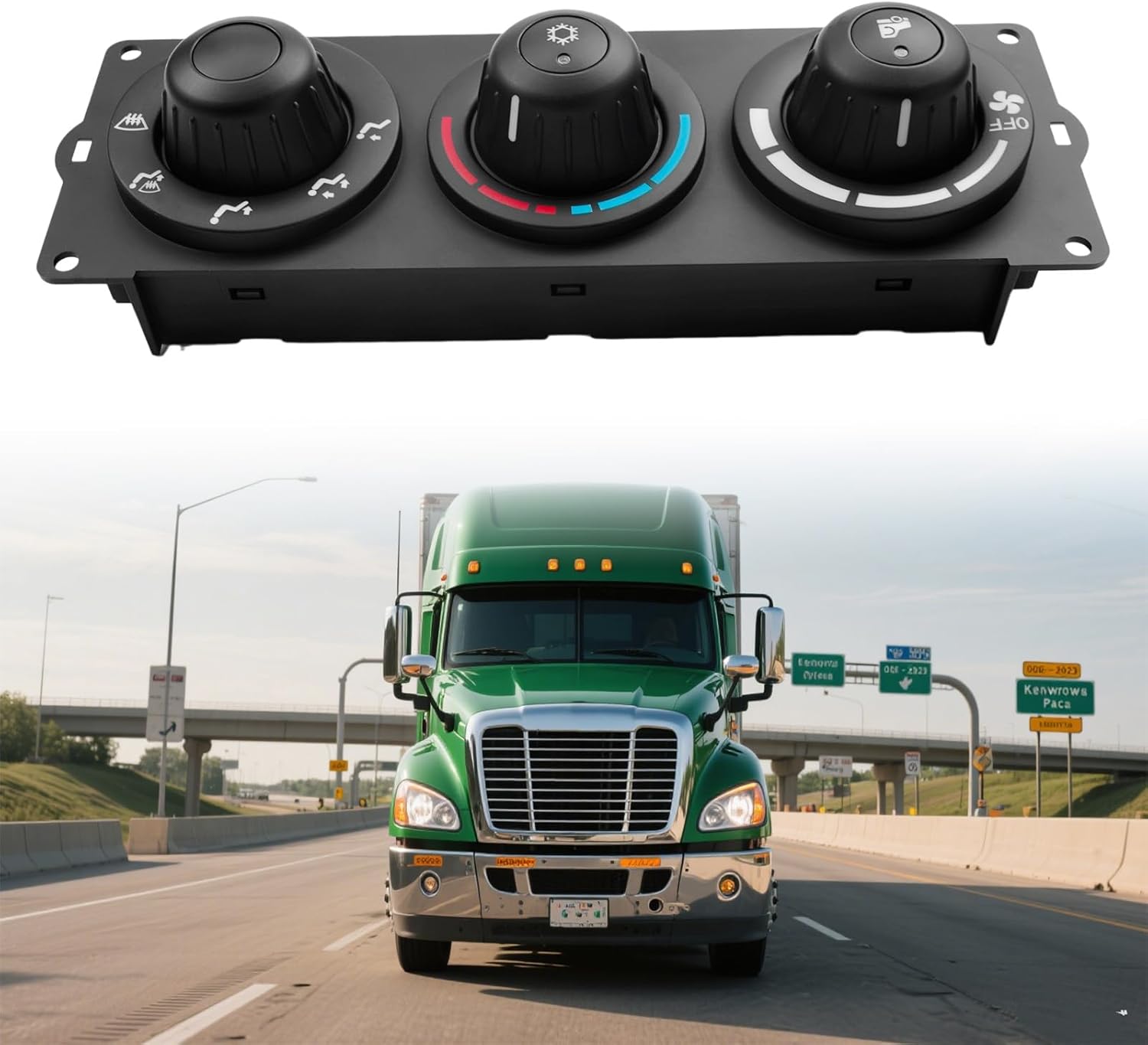 F21-1013-21-000 A/C Heater Climate Control Module Panel Fit for 2006-2023 Kenworth Paccar for Kenworth T680 T880 Replacement for F21101321000
