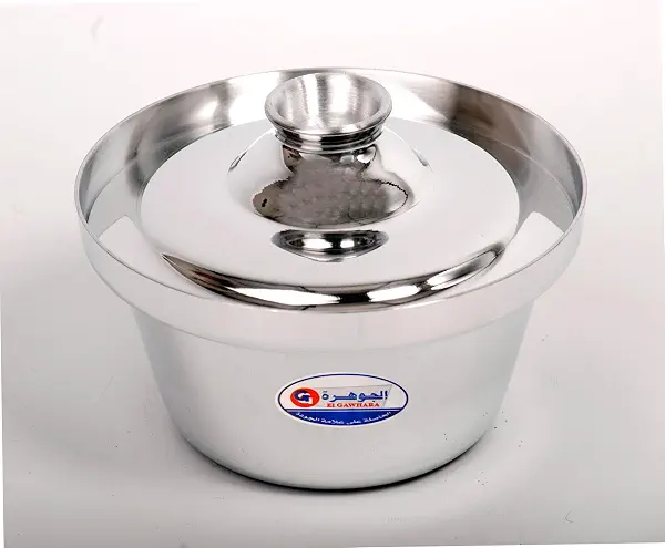 سعر ومواصفات High Quality Pot (Shawerma) Aluminium size14 (0.25) Silver (B0DXLJTHBR) على Amazon EG