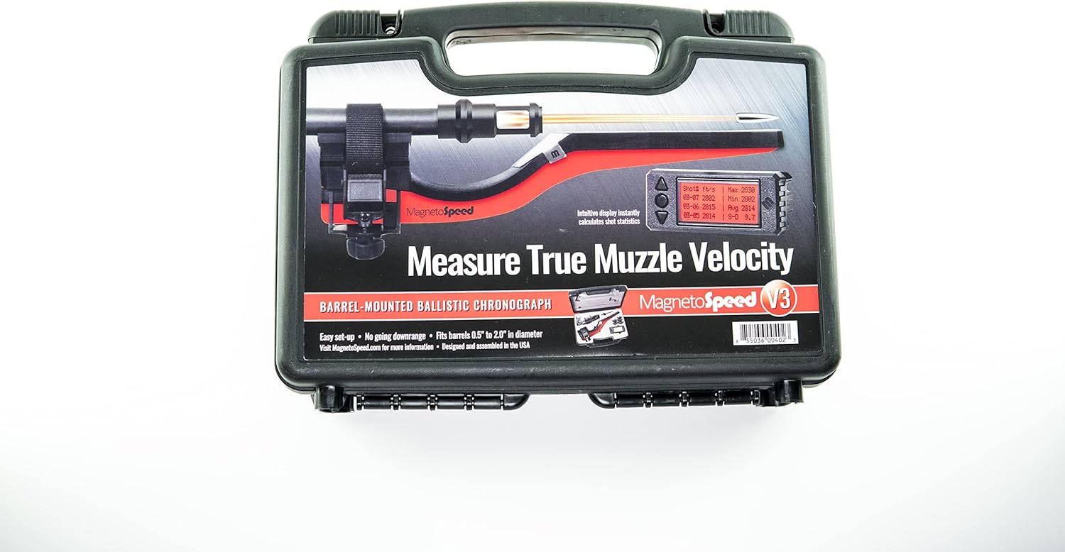 V3 Barrel-Mounted Ballistics Chronograph Kit, Black, Hardcase