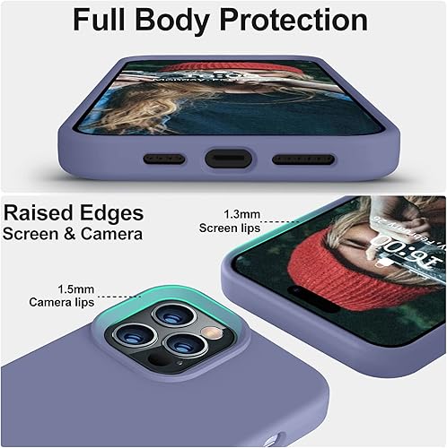 Miniatura 9 de Vooii Funda compatible con iPhone 14 Pro Max, forro de microfibra antiarañazos, silicona líquida de alta calidad, ultradelgada, a prueba de golpes,