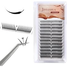 Premade Wings Lash Extensions 8-15mm Mix Lash Tray C/D Curl Premade Volume Fans Comic Spire Eyelashes Black Flat Root Feather Soft Individual Anime Spire Eyelash Fox Spire-C Curl, 8-15mm Mix