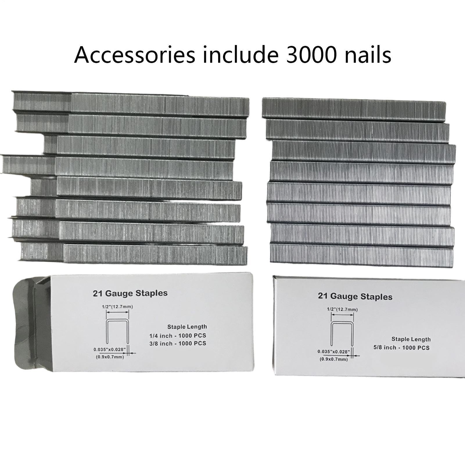Clavadora neumática para clavos de acabado Grapadora resistente de 4-8 | Extractor de Clavos Neumático para Instalación de Molduras, Fabricación de Muebles, Tapicería,
