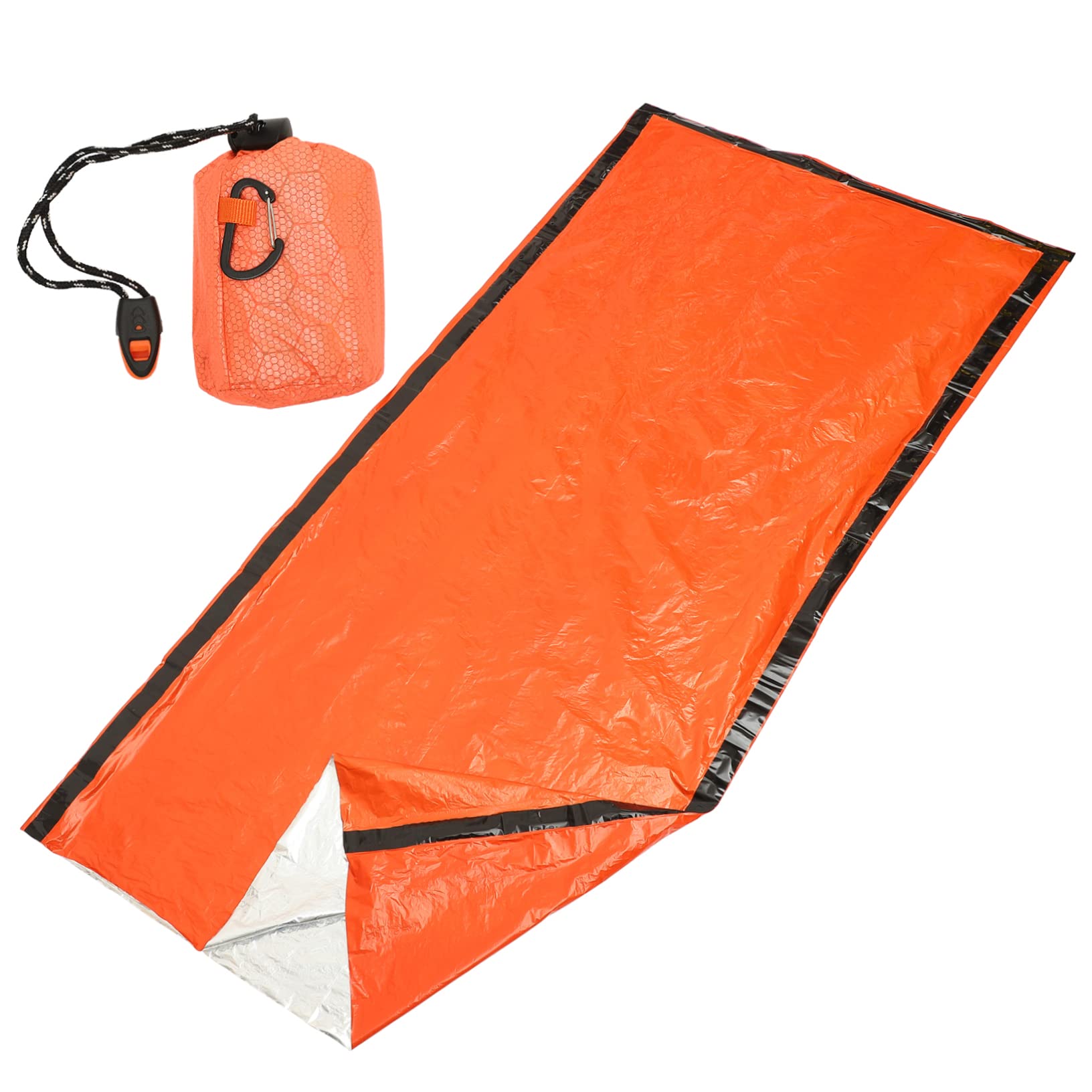 GANAZONO Emergency Preparedness Compact Bivy Bag Sleep Bag Liner Lightweight Pe Aluminum Film for Outdoor Use