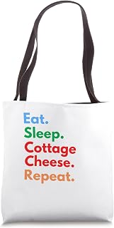 Eat Sleep Cottage Cheese Repeat for Cottage Cheese Lovers Tote Bag