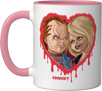 Chucky & Tiffany Bleeding Heart Ceramic Mug, Pink/White, 11oz
