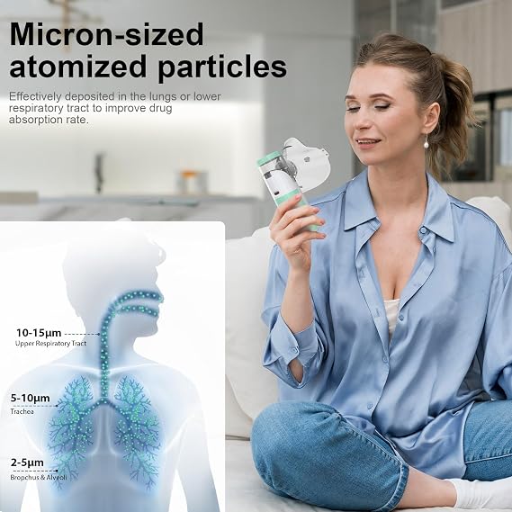  Nebuliser Machine for Adults & Kids，Quiet & Portable Nebulizer，Nebulizer for Travel and Home Use