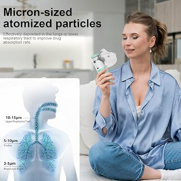  Nebuliser Machine for Adults & Kids，Quiet & Portable Nebulizer，Nebulizer for Travel and Home Use