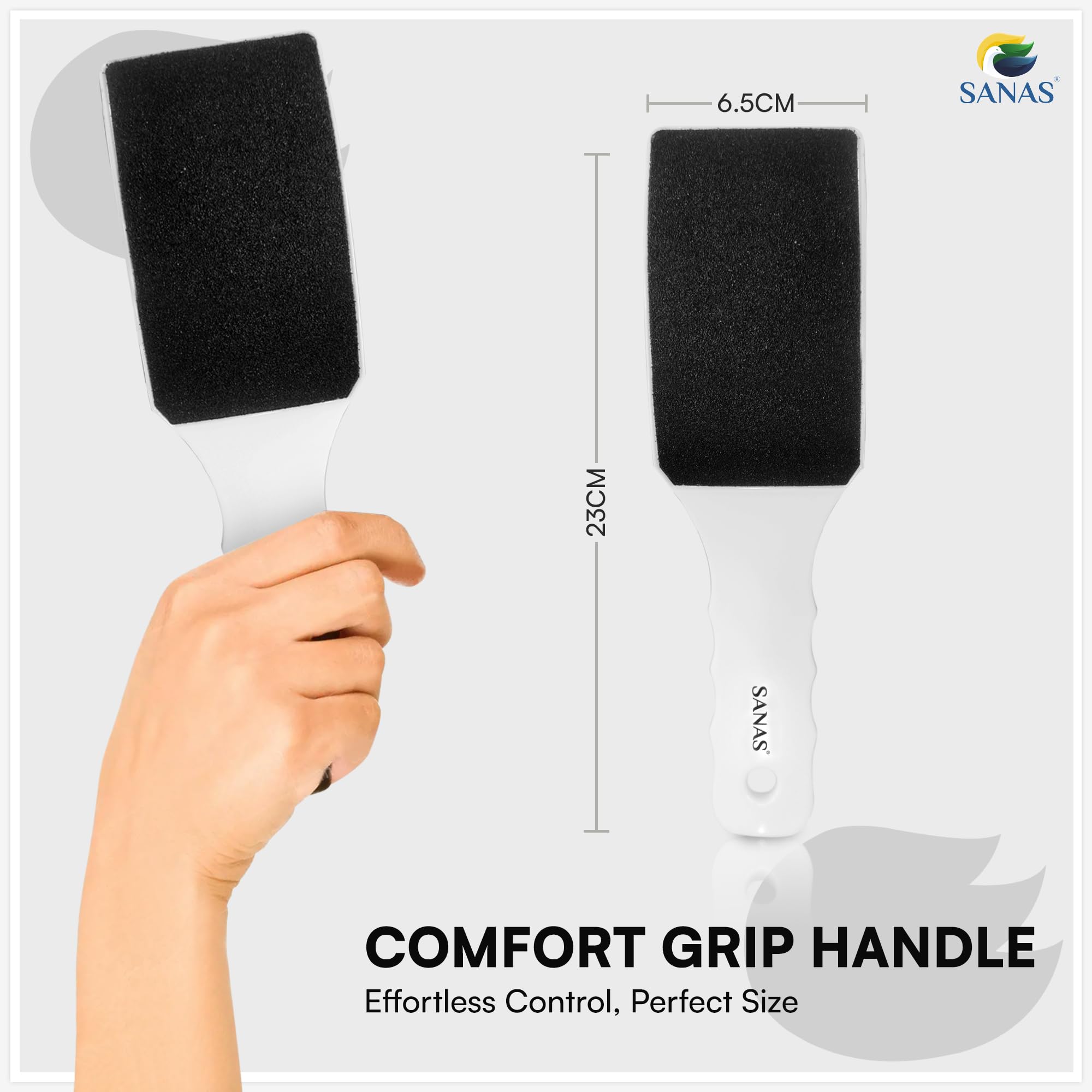 Sanas Dead Skin Remover foot file 1Pc Feet Scrapper & foot cleaner for cracked foot scrubber for cracked heels Scrubber pedicure tool for women 1Pc (White) - Image 6 thumbnail