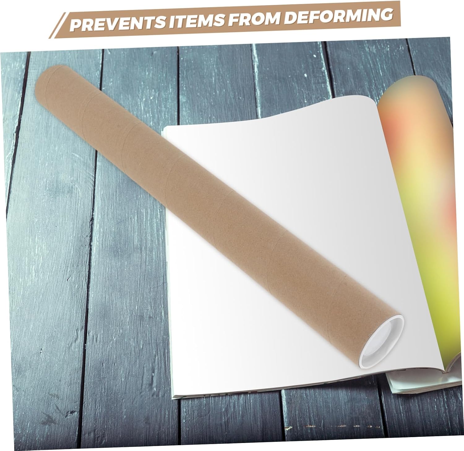 Zerodeko Kraft Mailing Tube with Cap Cardboard Shipping Tube for Posters Blueprints and Documents Inner Thickness Heavy Duty Design