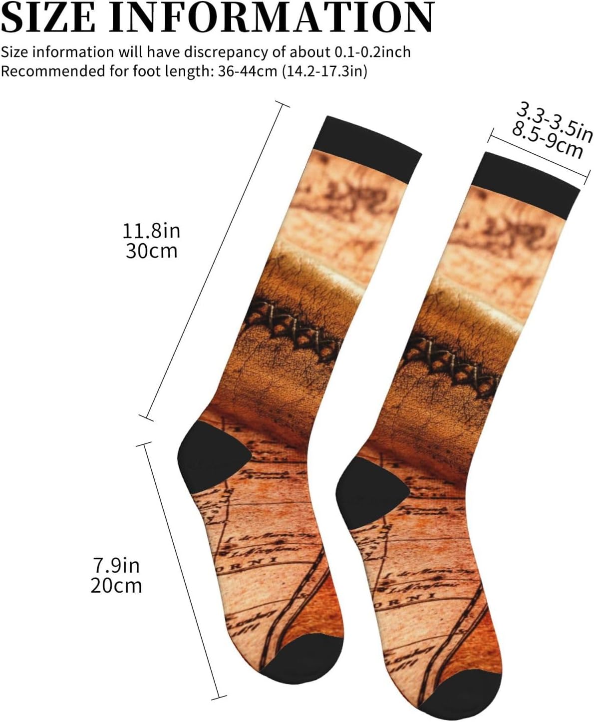 Teleskop Auf Altem Schatz Tight Fitting Women'S Men'S Knee High Running Socks