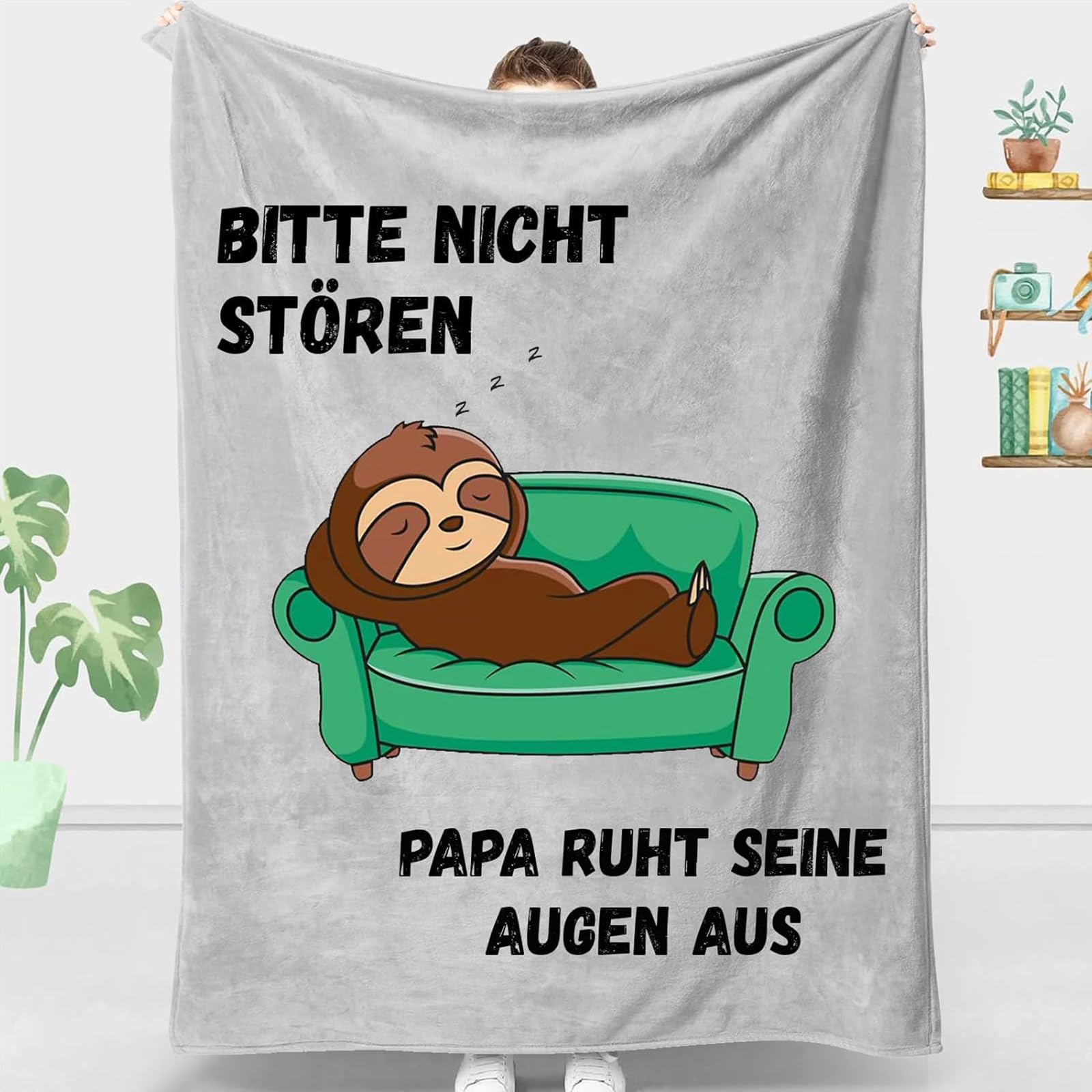 Geschenke für Papa, Lustige Faultier Decke Geschenk Papa zum Geburtstag, Bester Papa Geschenke, Weihnachten Vatertag Geburtstag Geschenk Für Papa