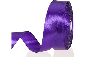 1 Inch Purple Solid Satin Ribbon: Elevate Your Crafts and Decorations with Regality