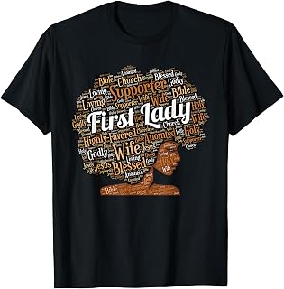 First Lady | Pastor's Wife Black Woman Afro T-Shirt