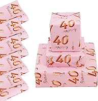 Vista 13 de Zayin Papel de regalo para cumpleaños número 30, 5 hojas de 27.6 x 19.7 in, color oro rosa, papel de regalo de feliz cumpleaños para niñas